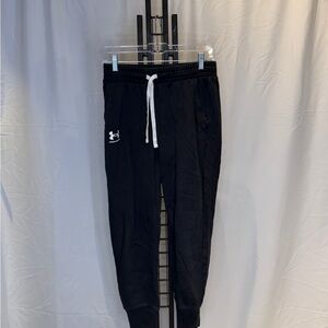 Under Armour Kids Black Joggers‎ with White Accents